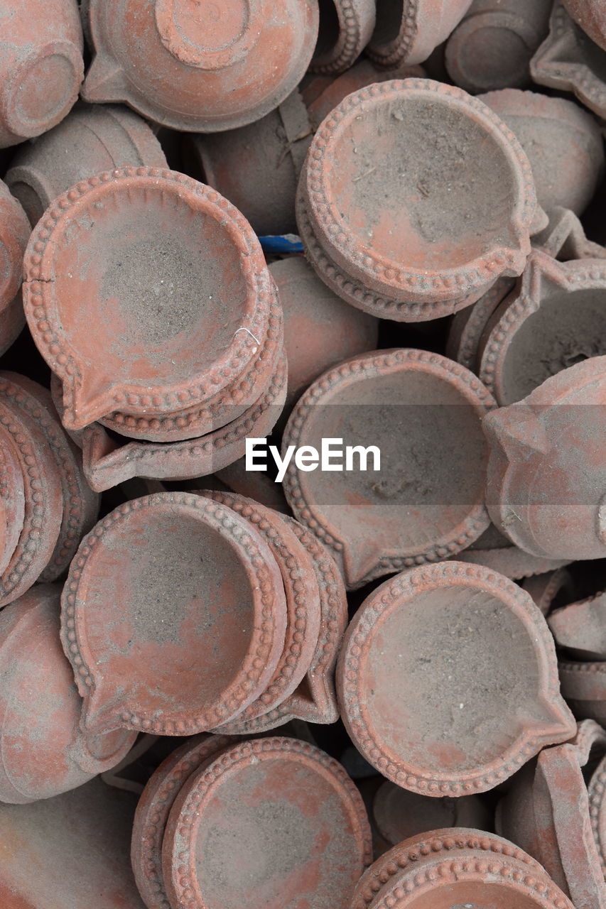 Full frame shot of pottery