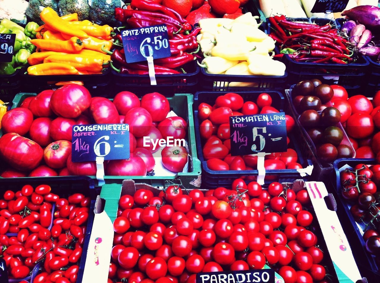 Close-up of vegetables in store