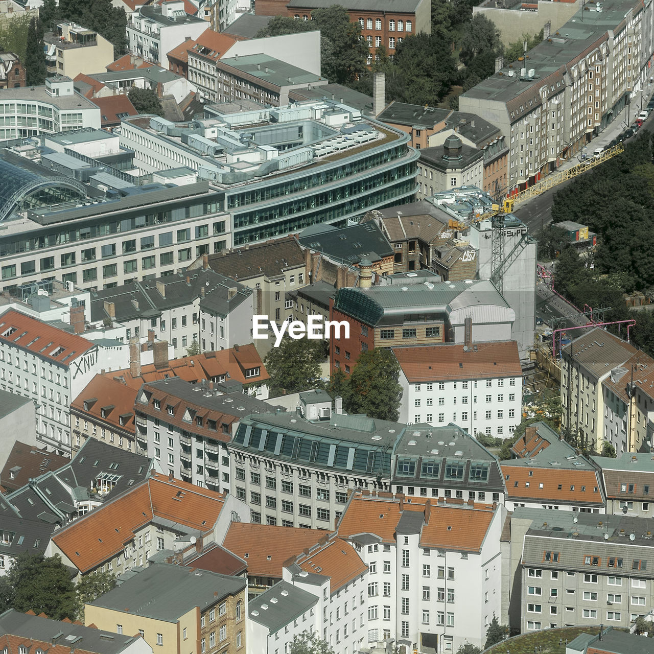 HIGH ANGLE VIEW OF RESIDENTIAL BUILDINGS