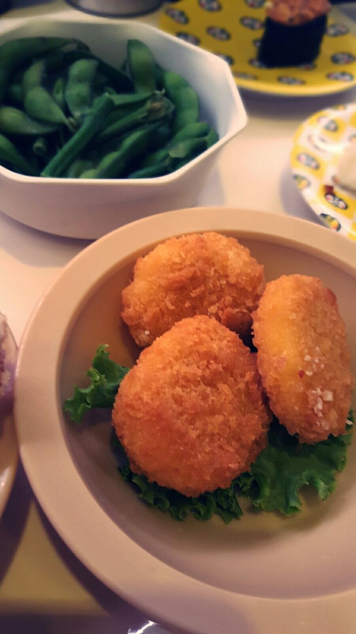 Close-up of food served in plate