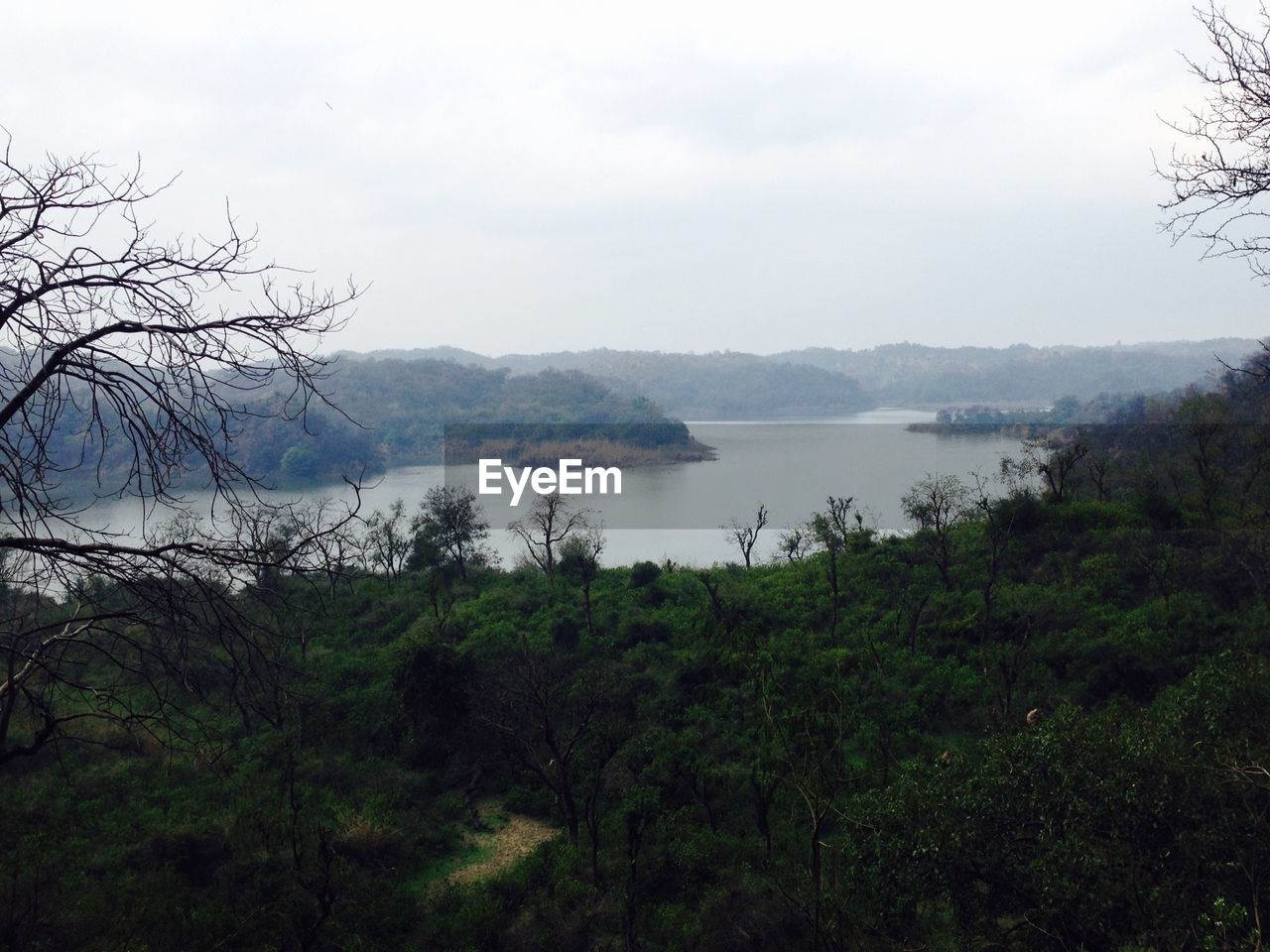 Scenic view of river against sky