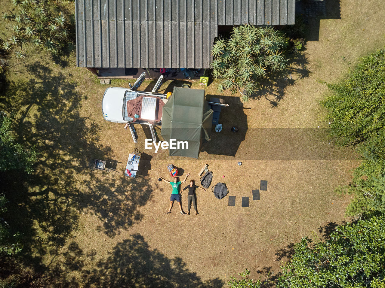 Camping from above in zimbabwe