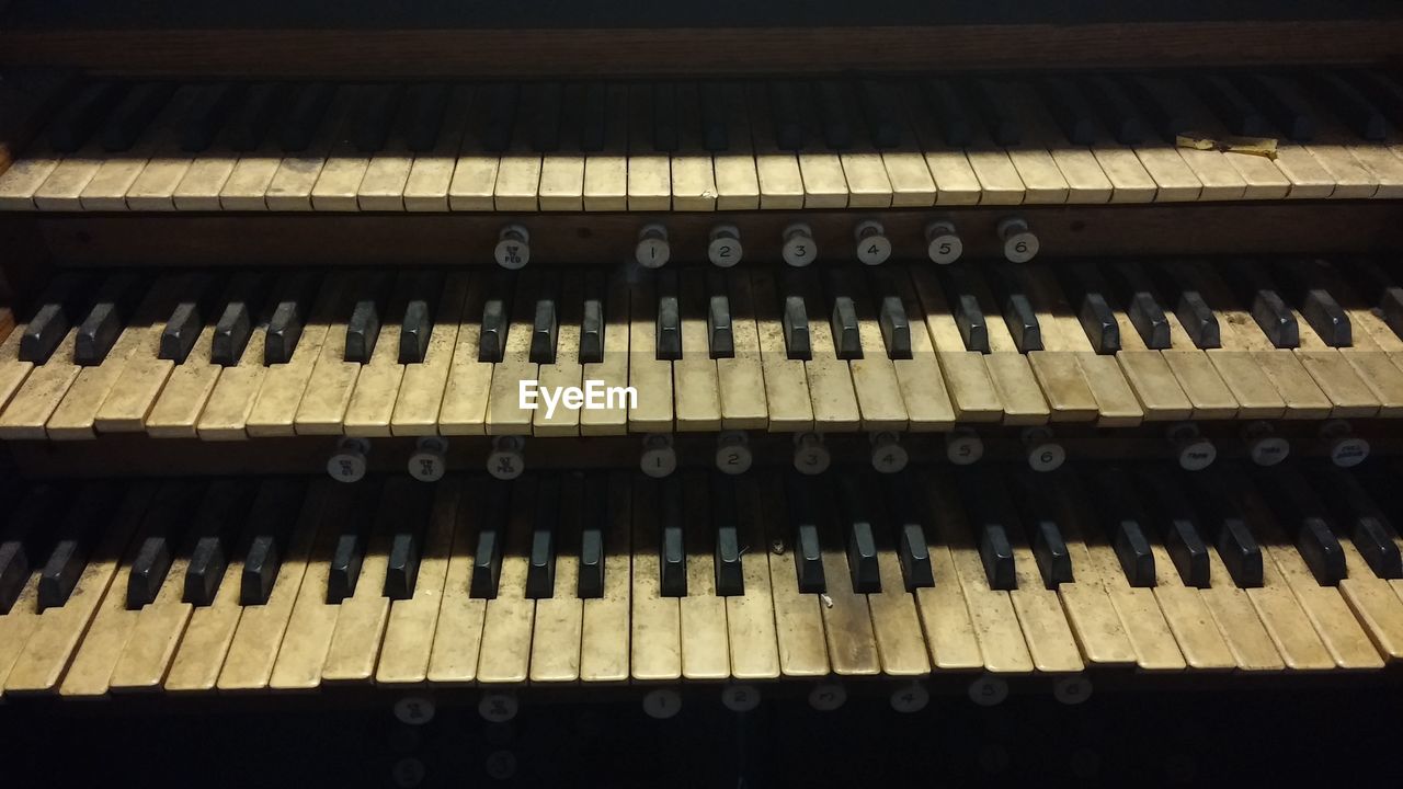 Full frame shot of piano keys