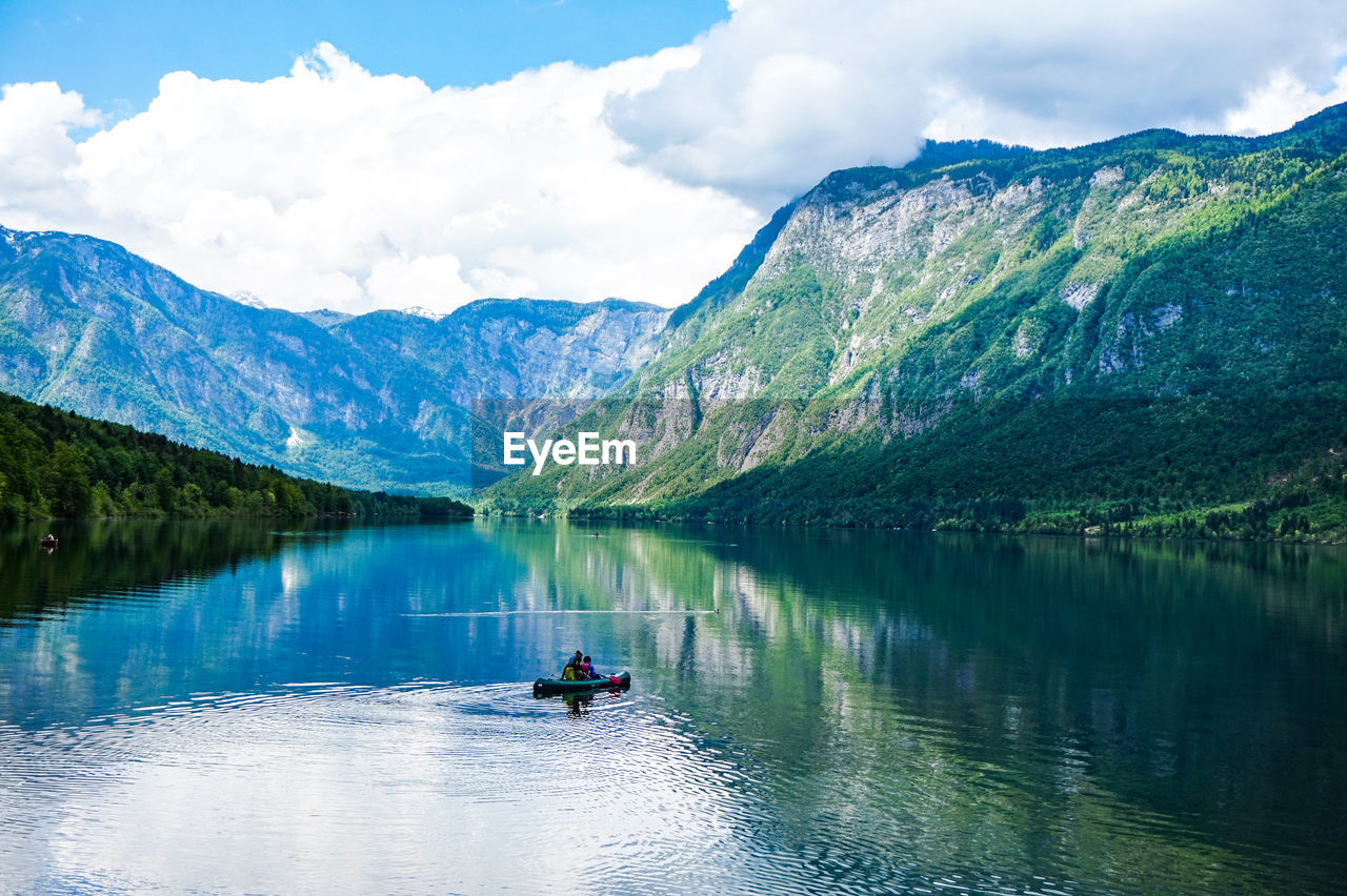 SCENIC VIEW OF LAKE AGAINST MOUNTAINS