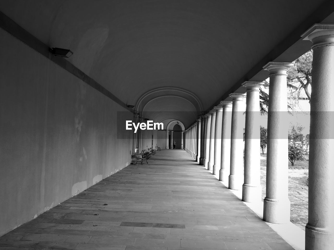 Empty corridor of building