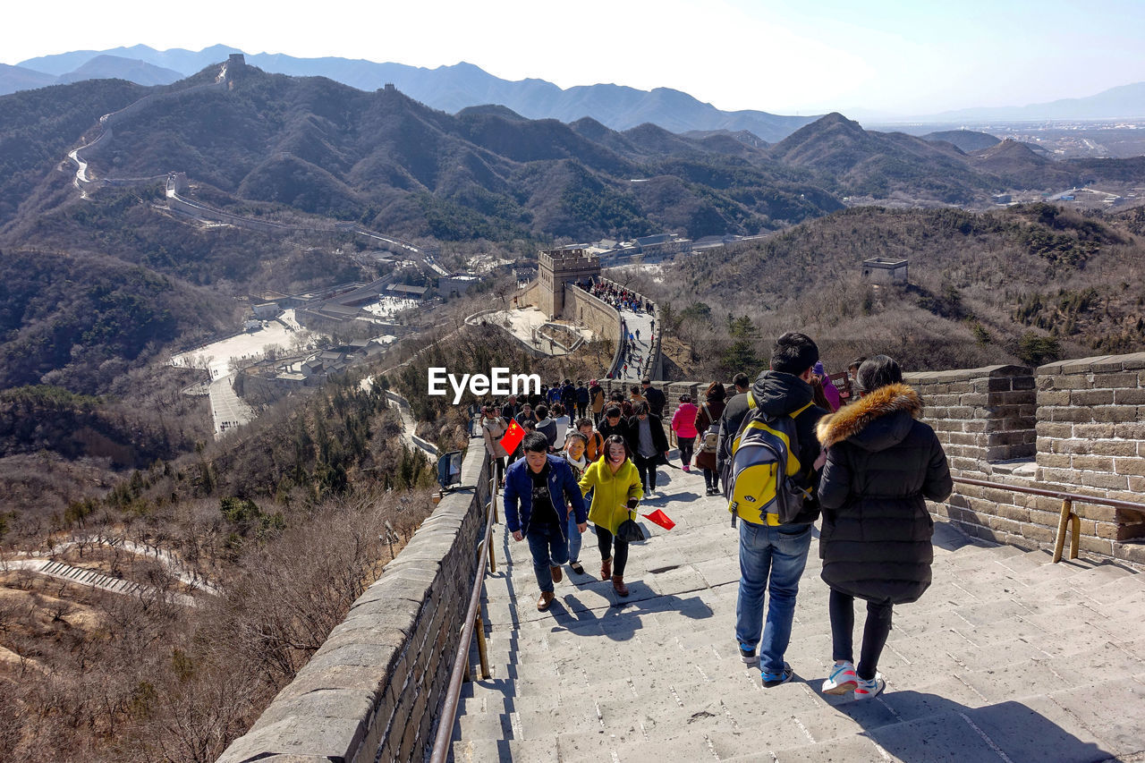 People on great wall of china