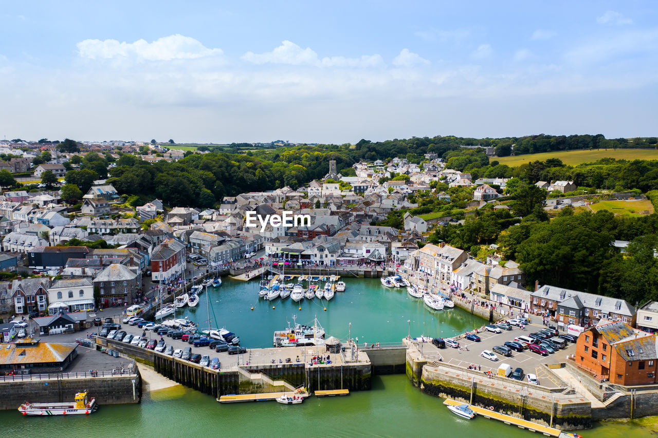 Aerial view of harbour 