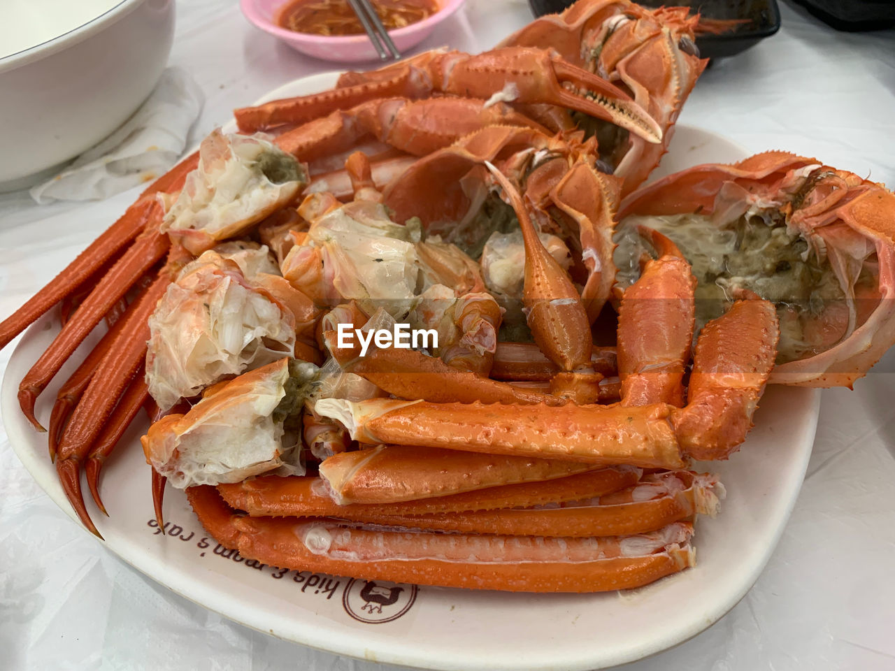 high angle view of food served in plate