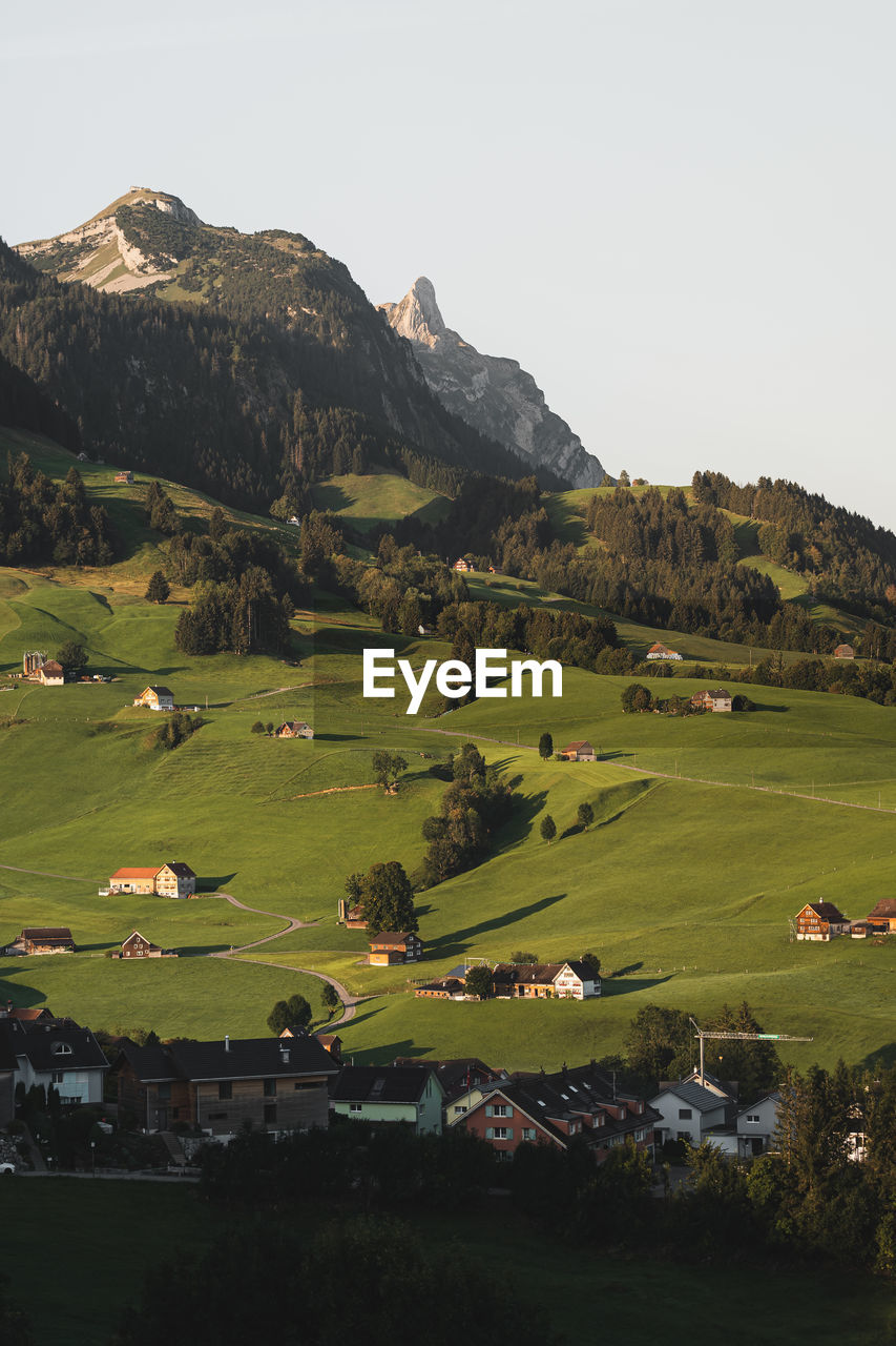 Beautiful swiss landscape in the appenzellerland region.