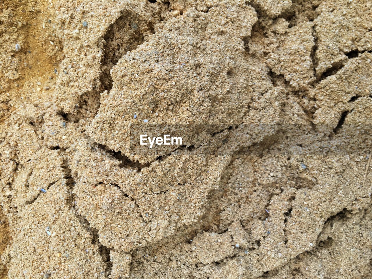 CLOSE-UP OF SAND ON ROCK