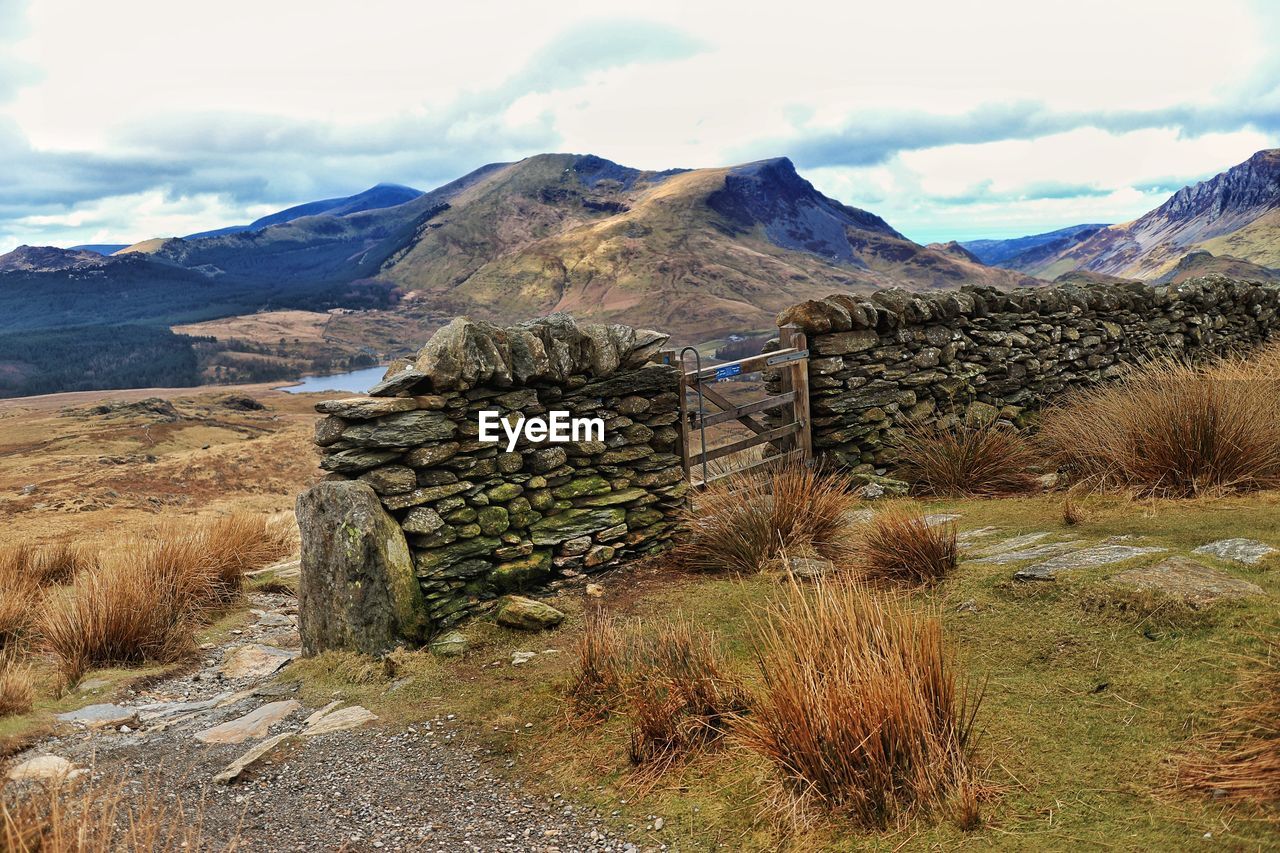 VIEW OF LANDSCAPE WITH MOUNTAIN IN BACKGROUND