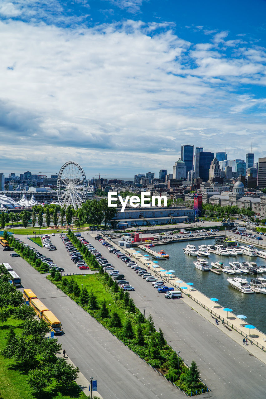 HIGH ANGLE VIEW OF CITYSCAPE