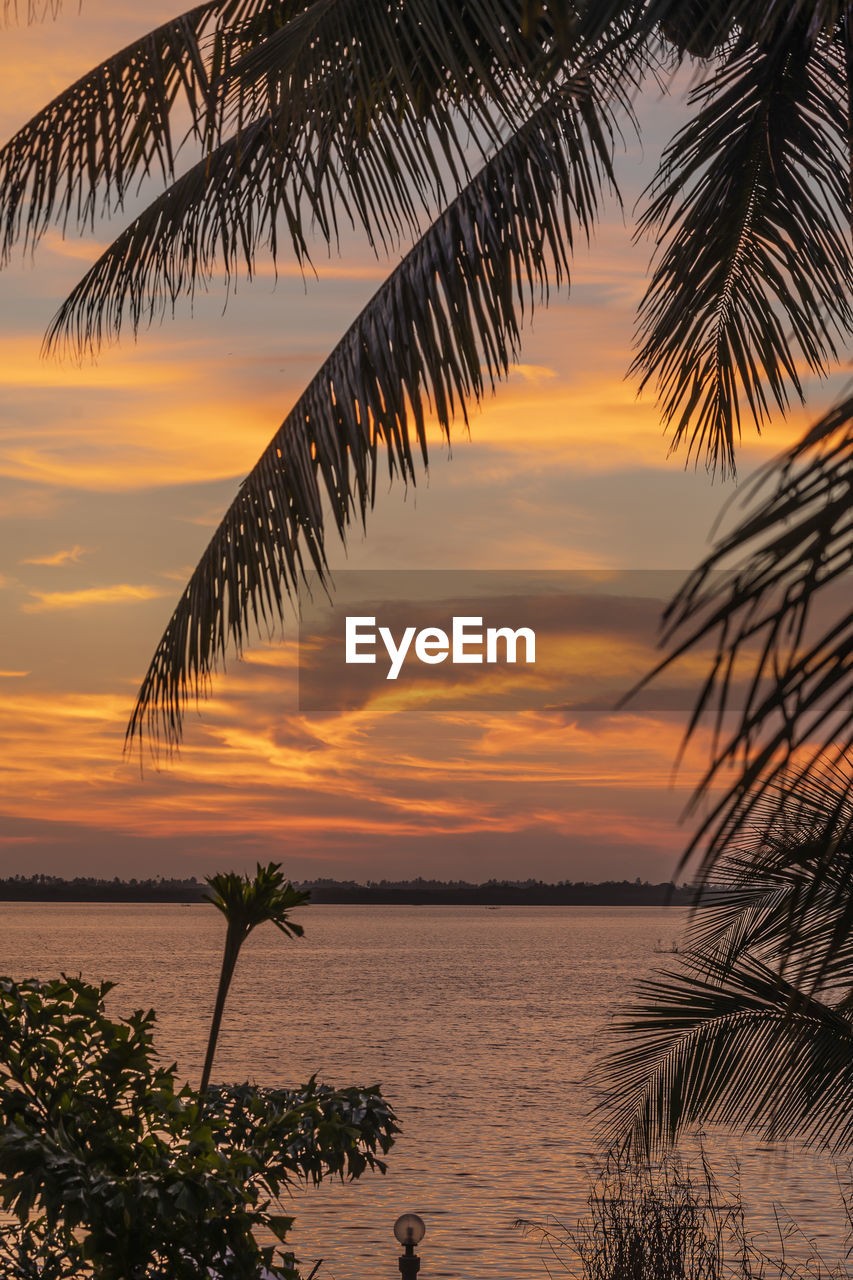 SCENIC VIEW OF SEA DURING SUNSET