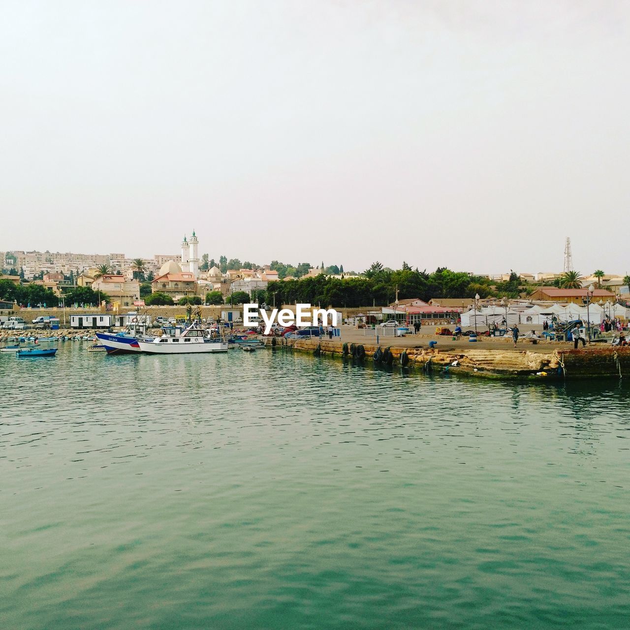 Scenic view of river against clear sky