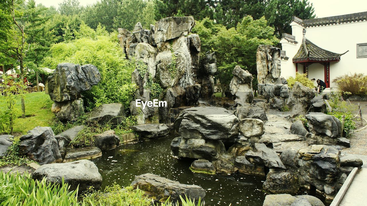 VIEW OF STREAM ALONG ROCKS