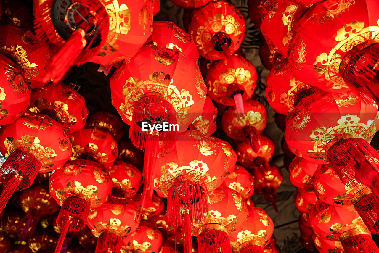 Full frame shot of lanterns