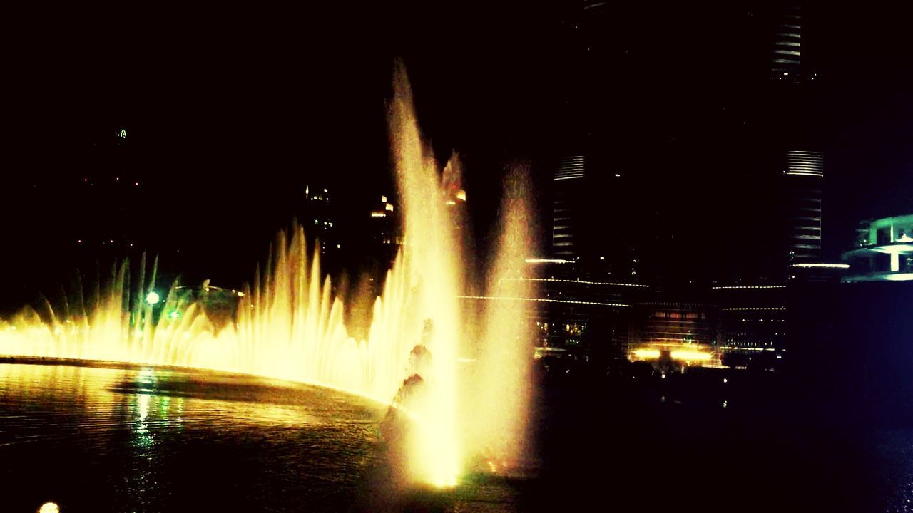 VIEW OF ILLUMINATED FOUNTAIN