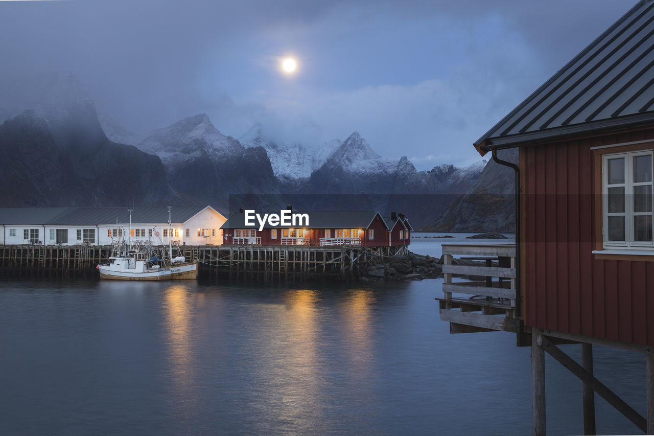 Surroundings of the typical norwegian village of hamnøy