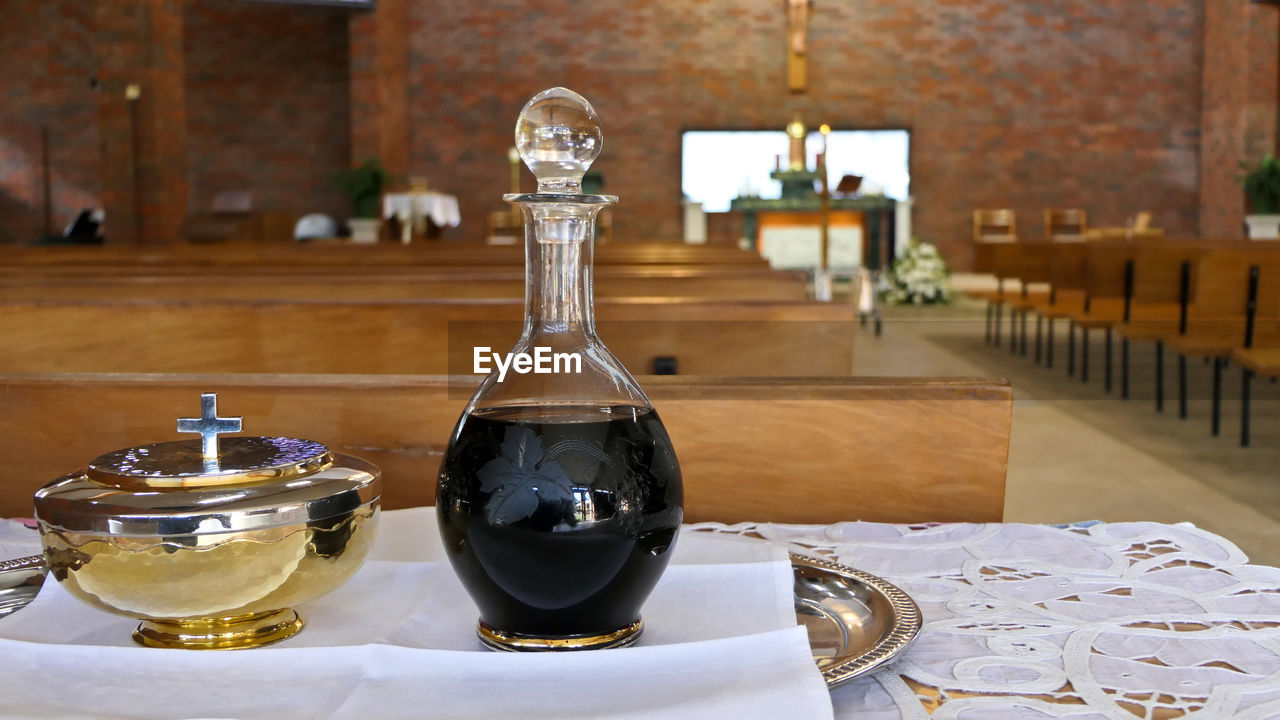 Holy item of worship and decoration for communion  in a church
