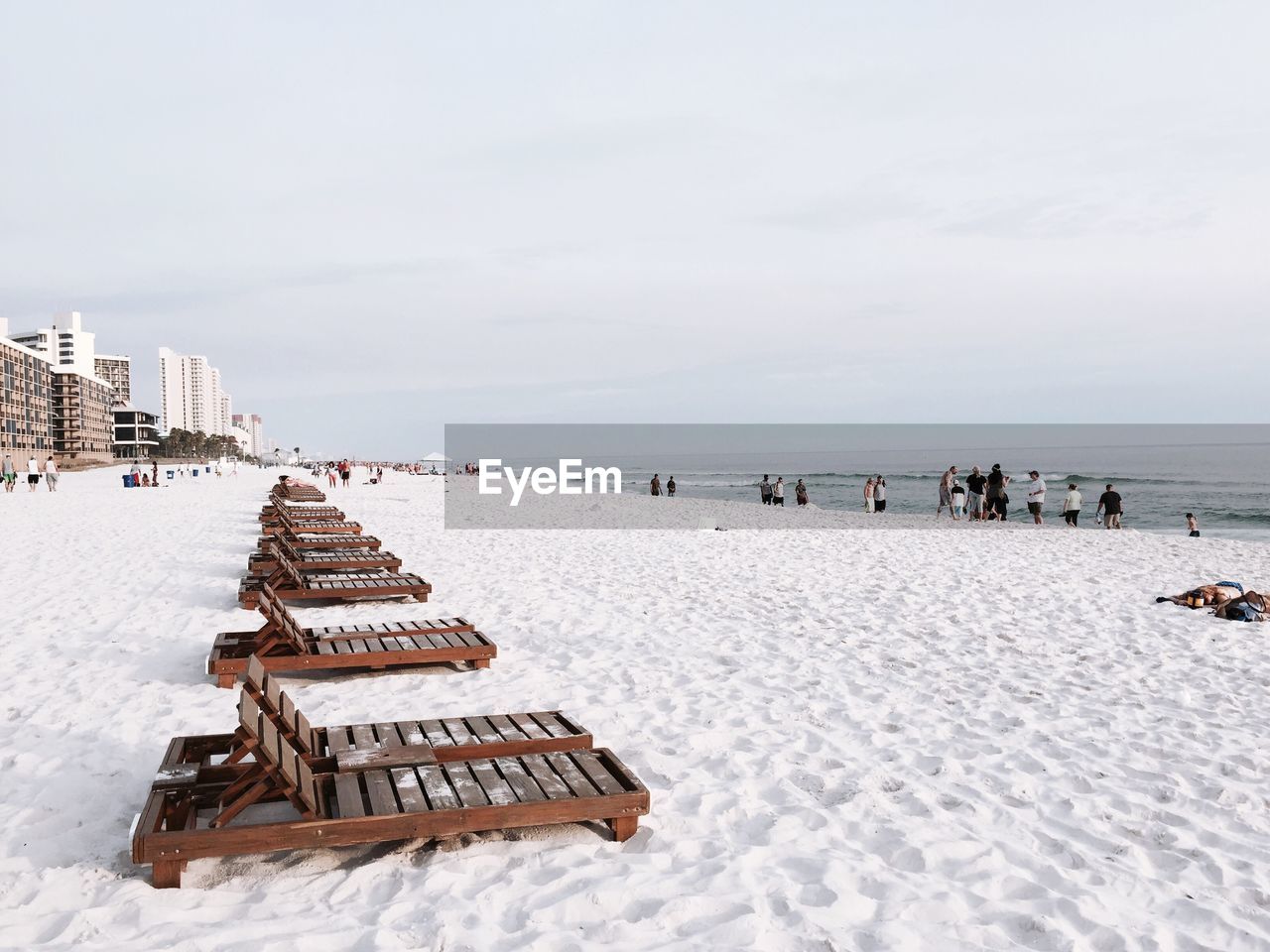 Panoramic view of sea and city against sky