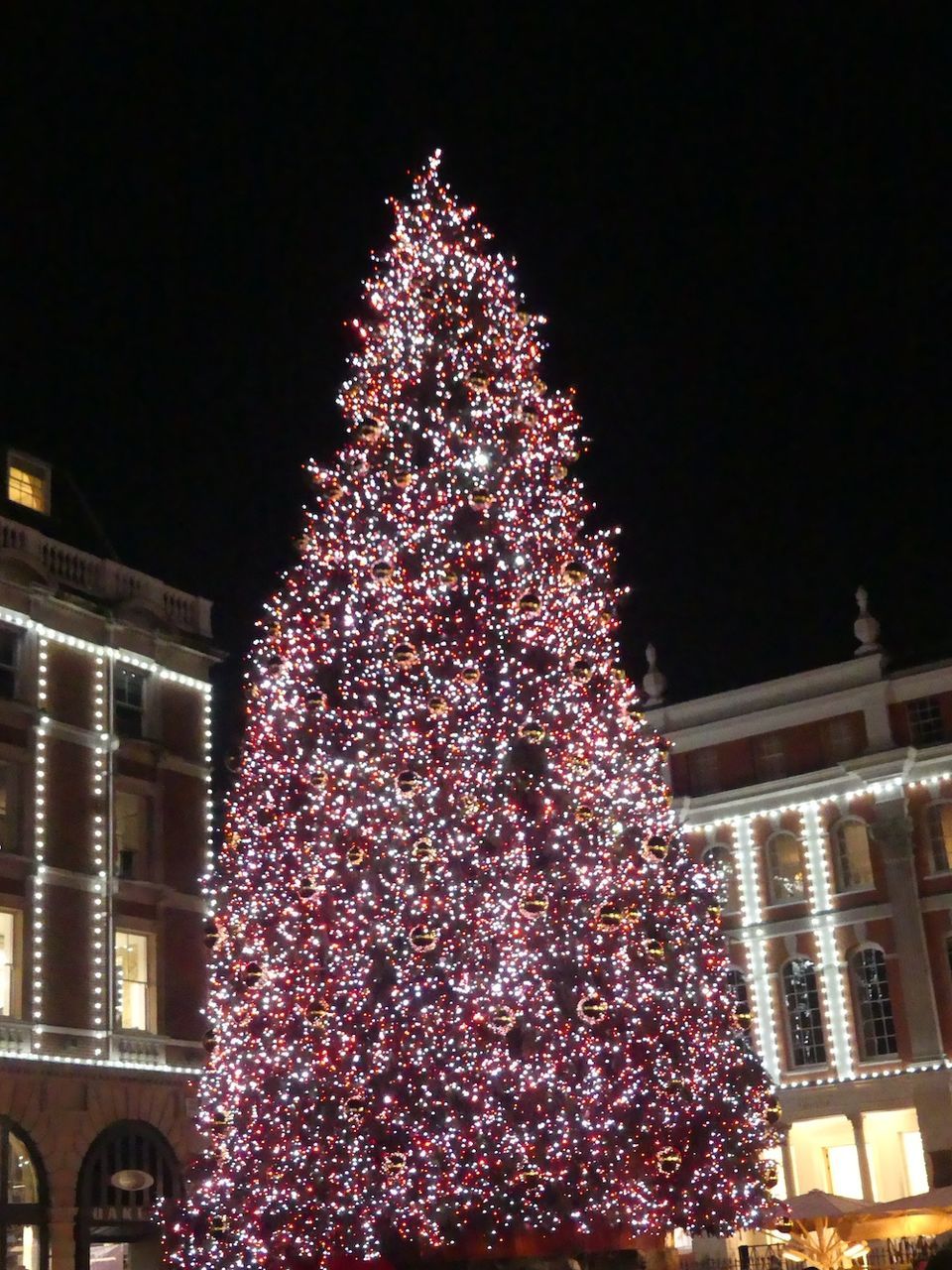 illuminated, night, christmas, celebration, christmas tree, holiday, christmas decoration, christmas lights, decoration, tree, architecture, building exterior, built structure, tradition, plant, nature, tree topper, event, no people, ornament, christmas ornament, city, sky, building, outdoors, low angle view
