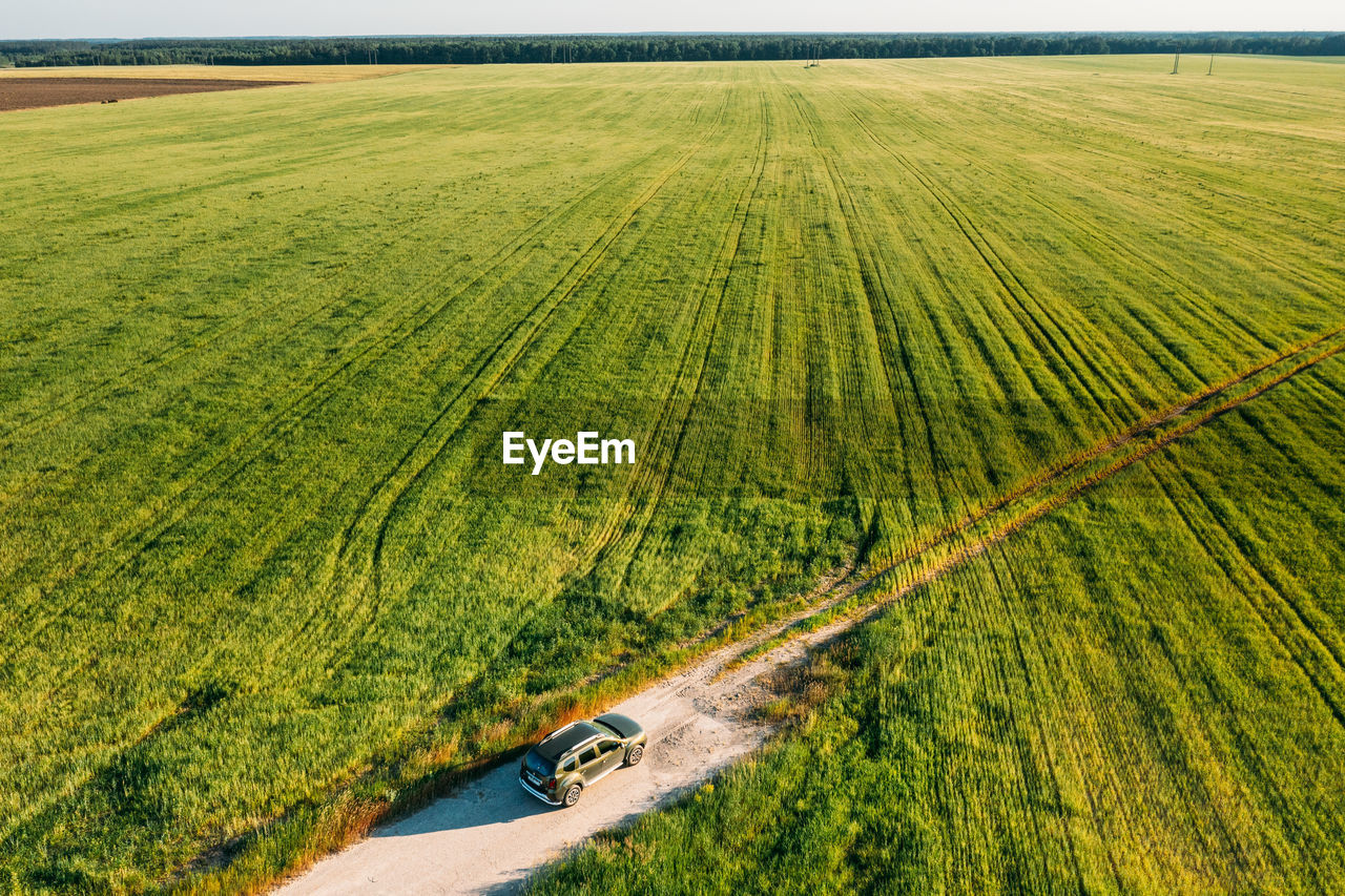 aerial view of agricultural field