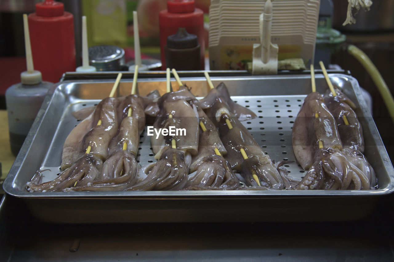 Close-up of street food for sale