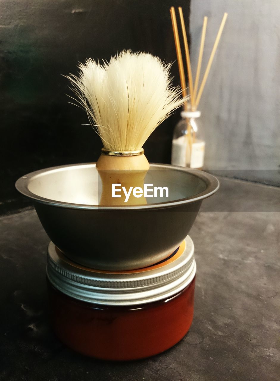 Close-up of shaving brush