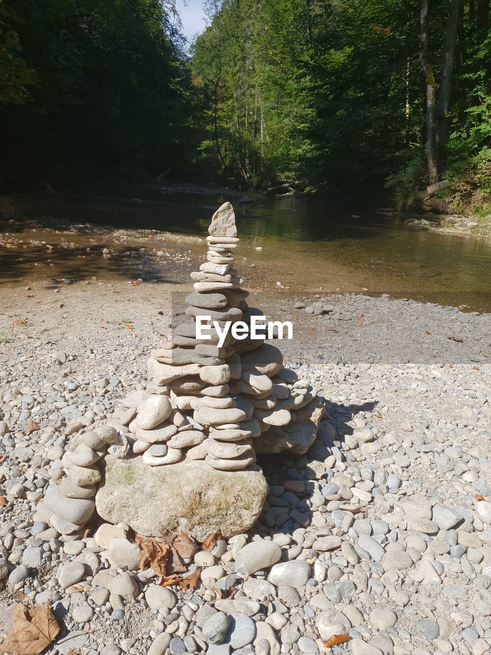 STACK OF STONES IN FOREST