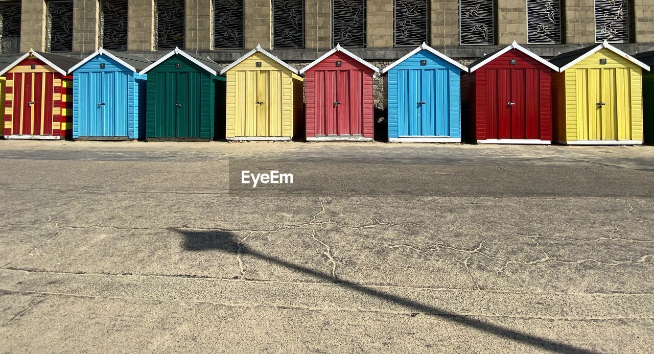 Row of beach huts