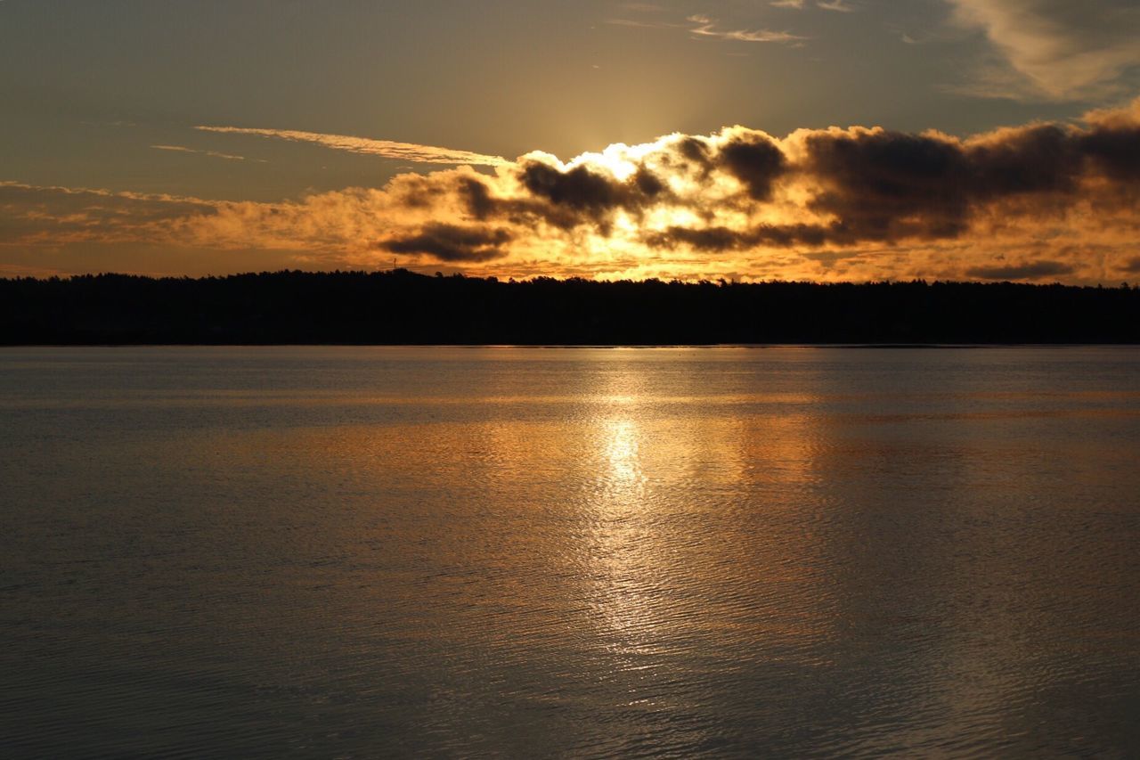 SCENIC VIEW OF SUNSET OVER SEA