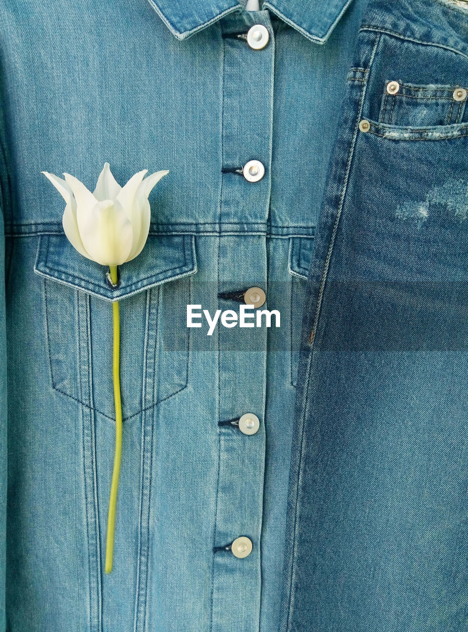 Close-up of denim clothes