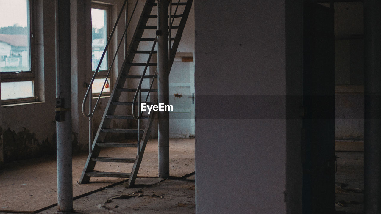 Interior of abandoned building