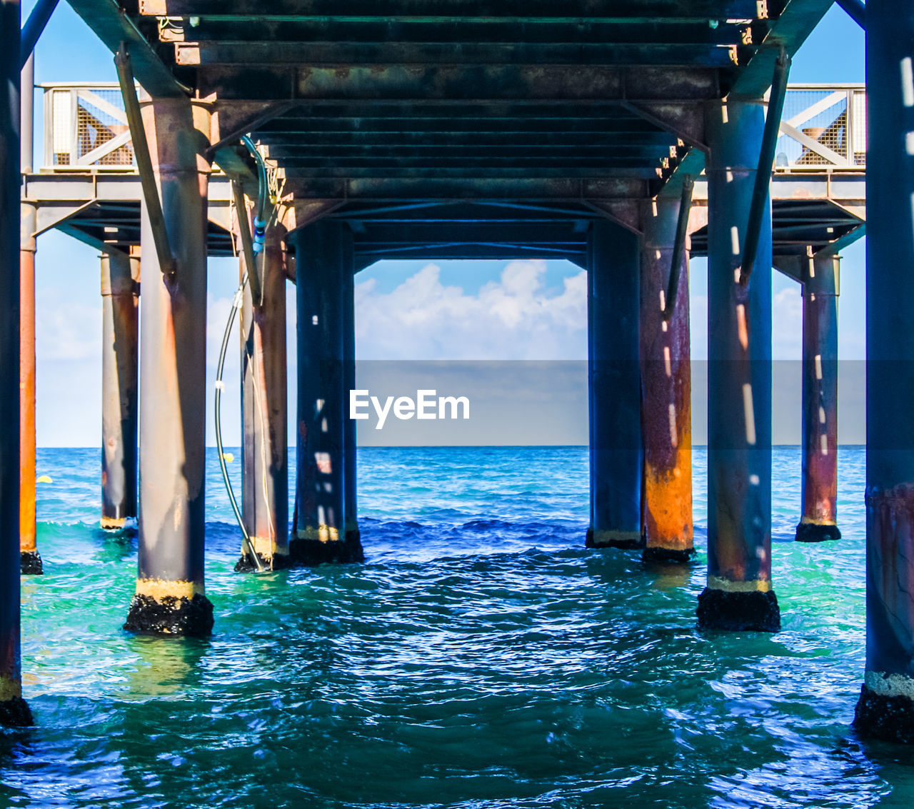 VIEW OF PIER OVER SEA AGAINST SKY