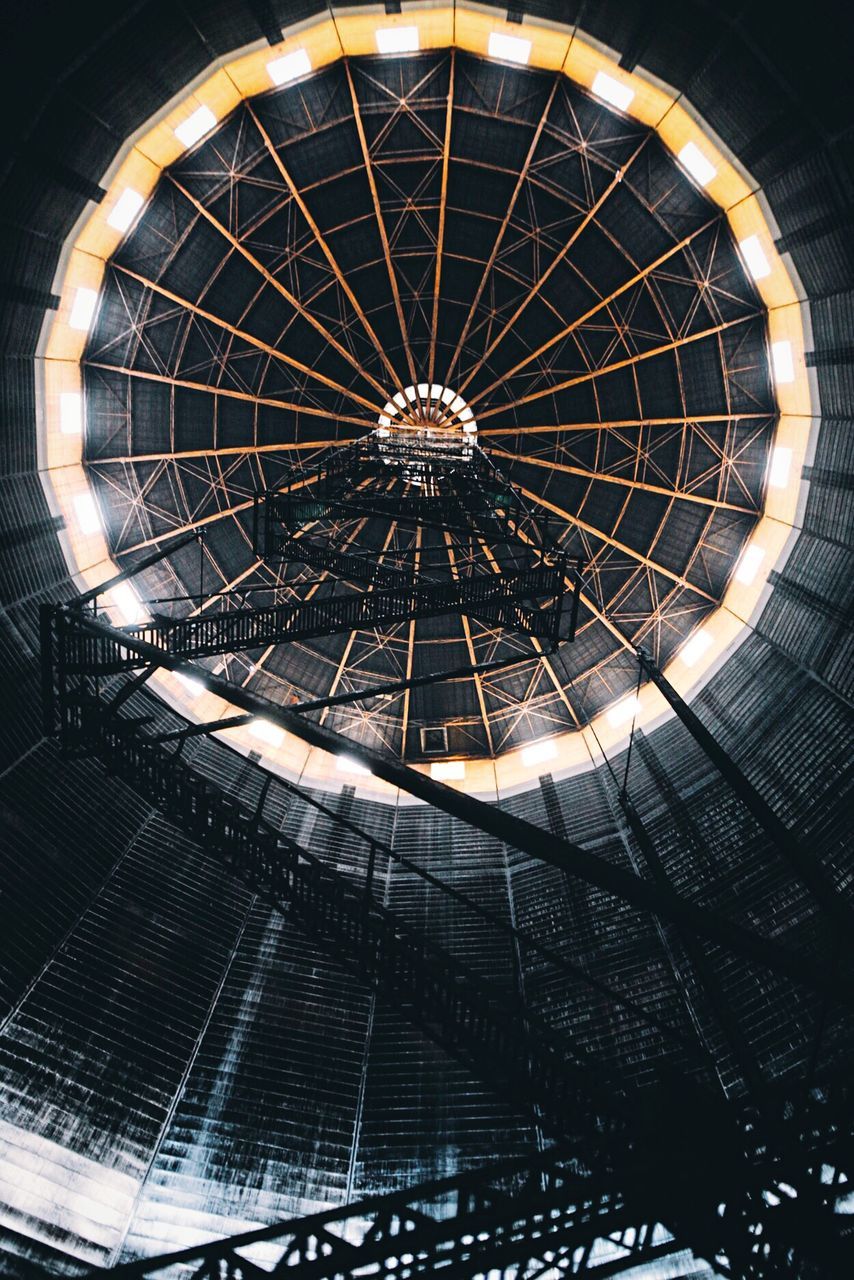 Low angle view of illuminated cupola
