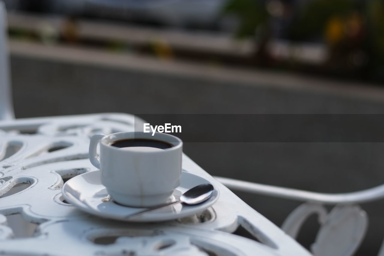 Close up of coffee on table at cafe