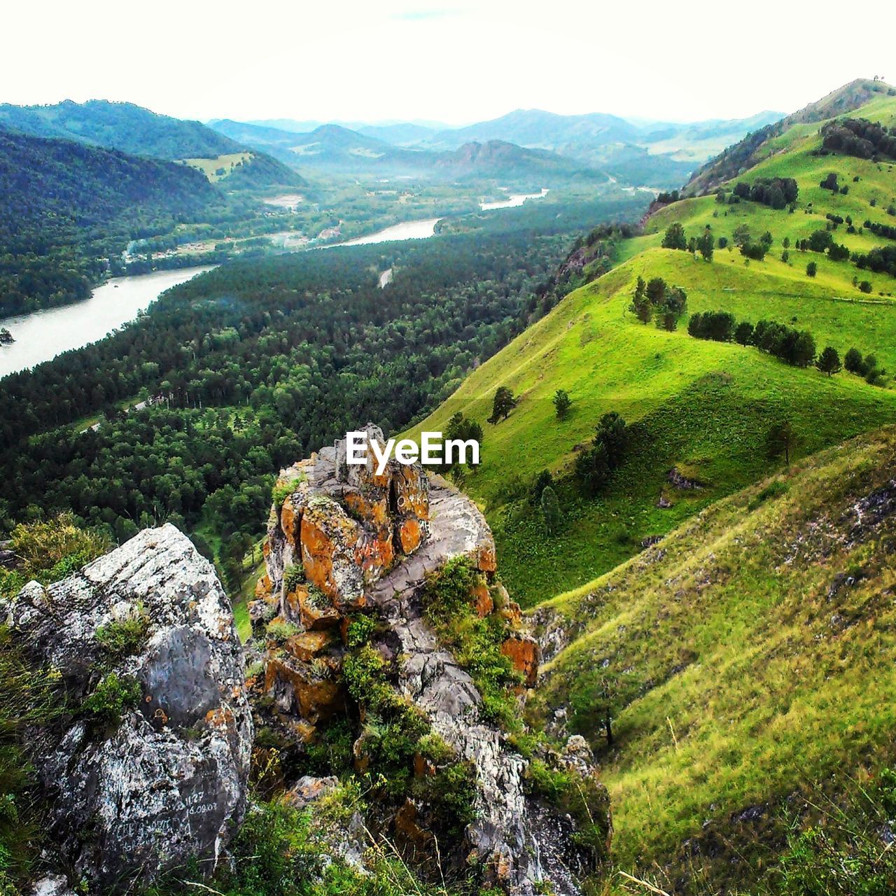 High angle view of landscape