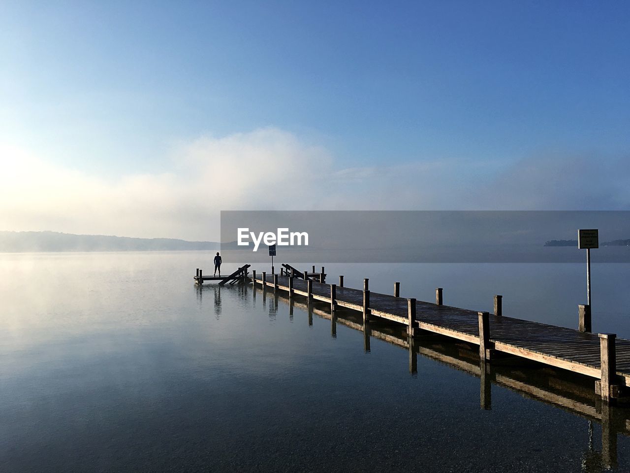 Pier on calm sea