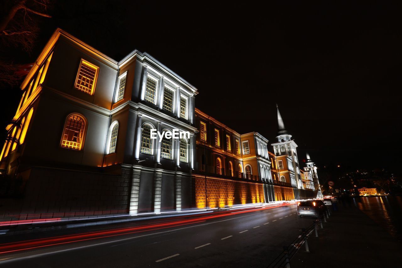 City street at night