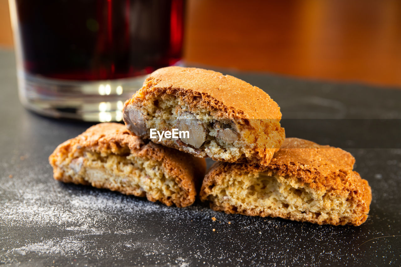 Close-up of bread on table