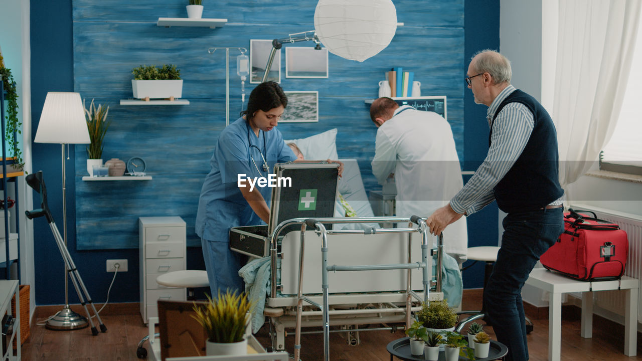 Group of people working on table