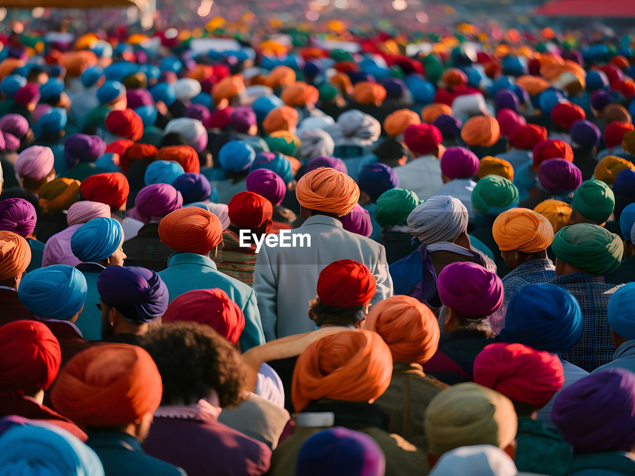 high angle view of people at beach