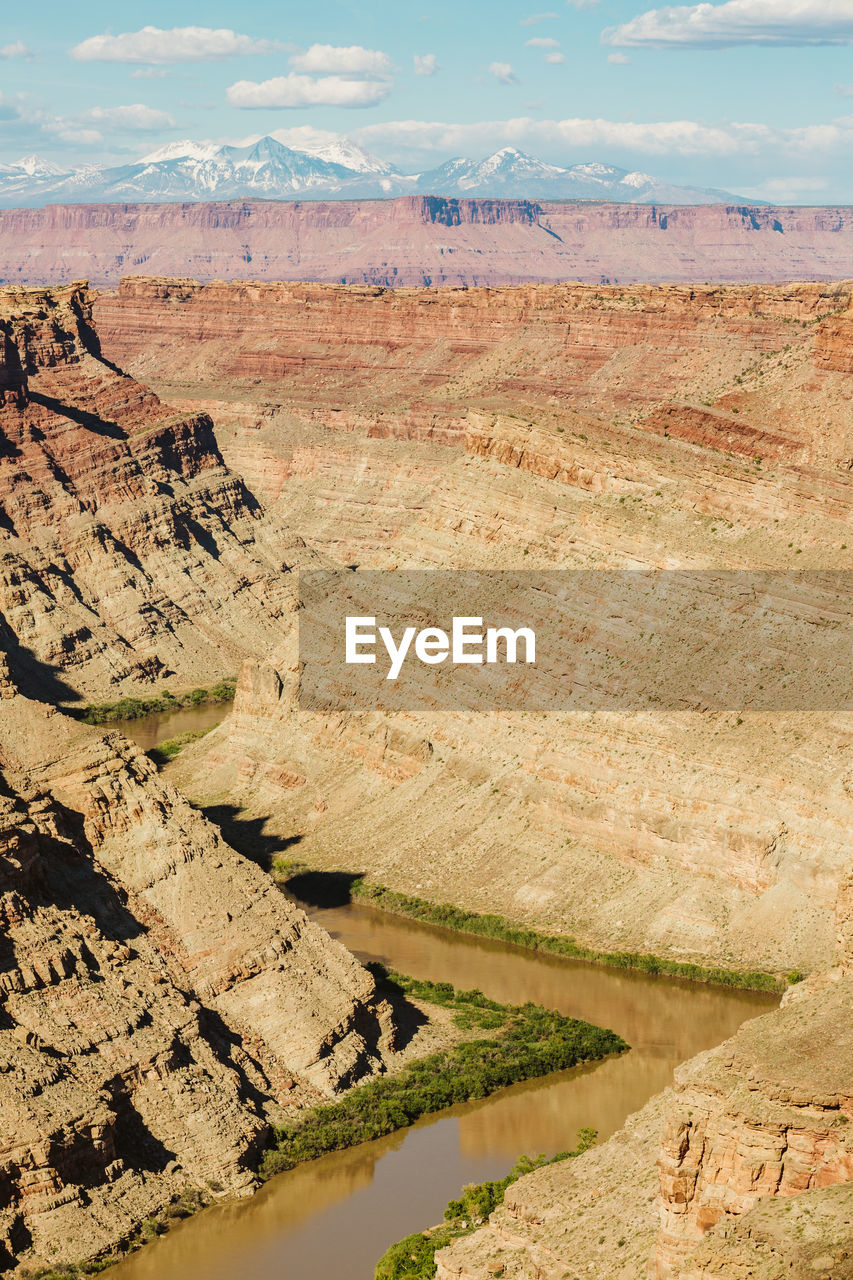 Viewpoint above the green river and colorado river confluence in utah