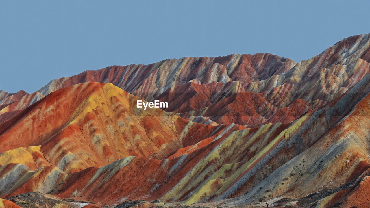 Sandstone and siltstone landforms of zhangye danxia-red cloud nnal.geological park. 0900