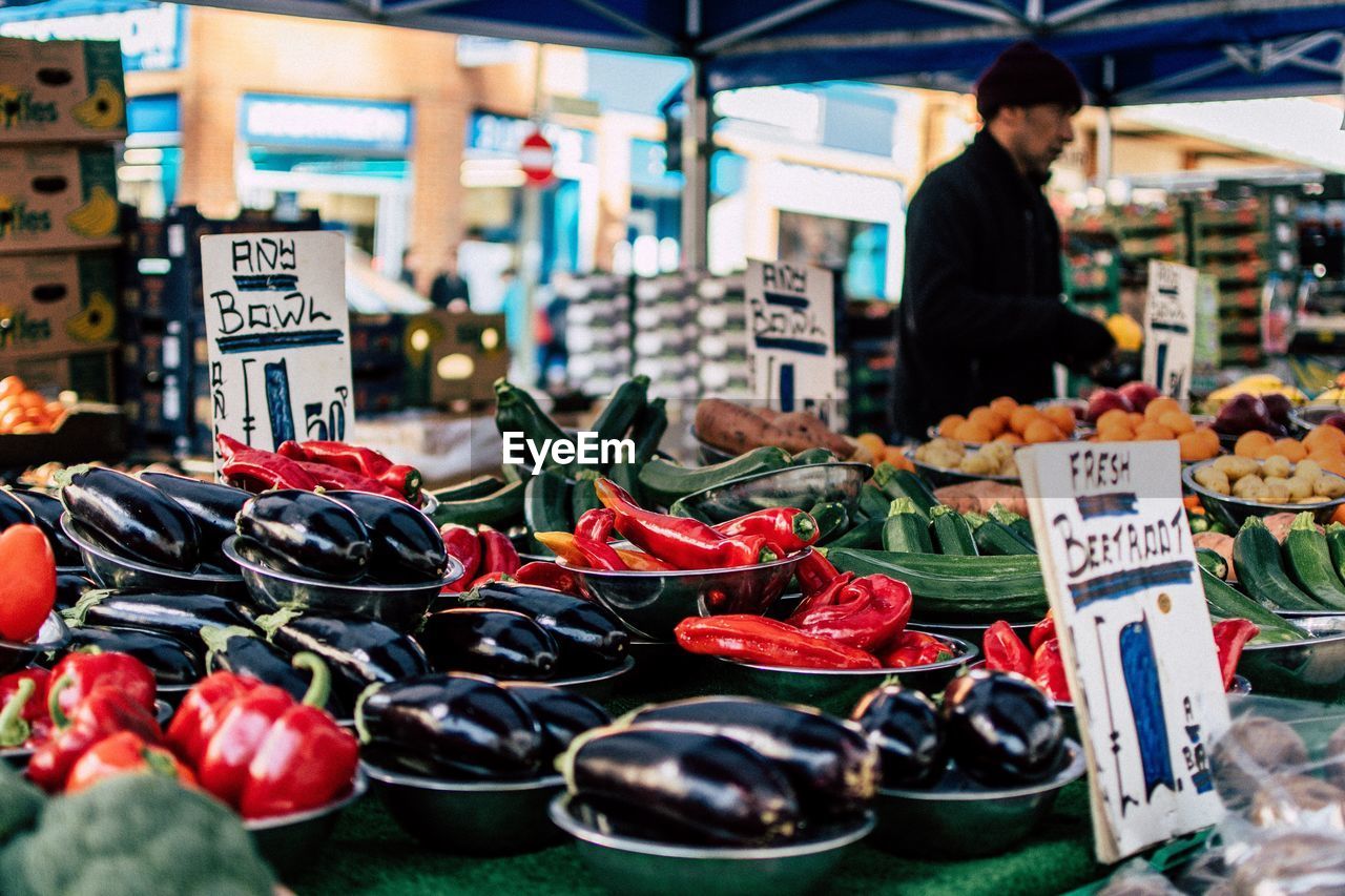 VEGETABLES FOR SALE IN MARKET