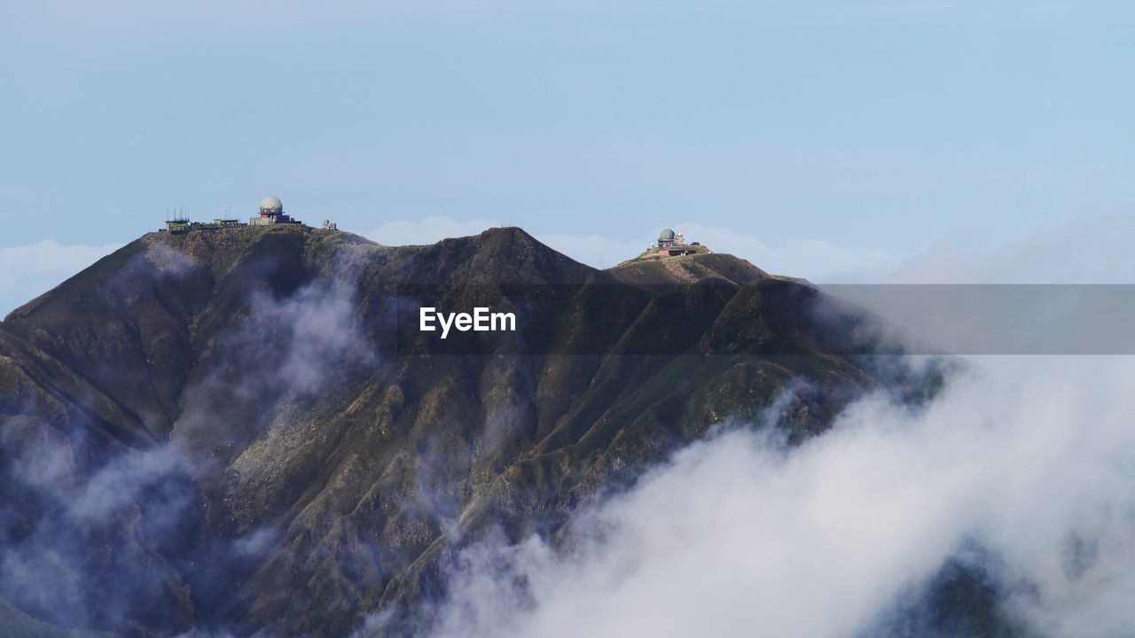 Low angle view of mountain against sky