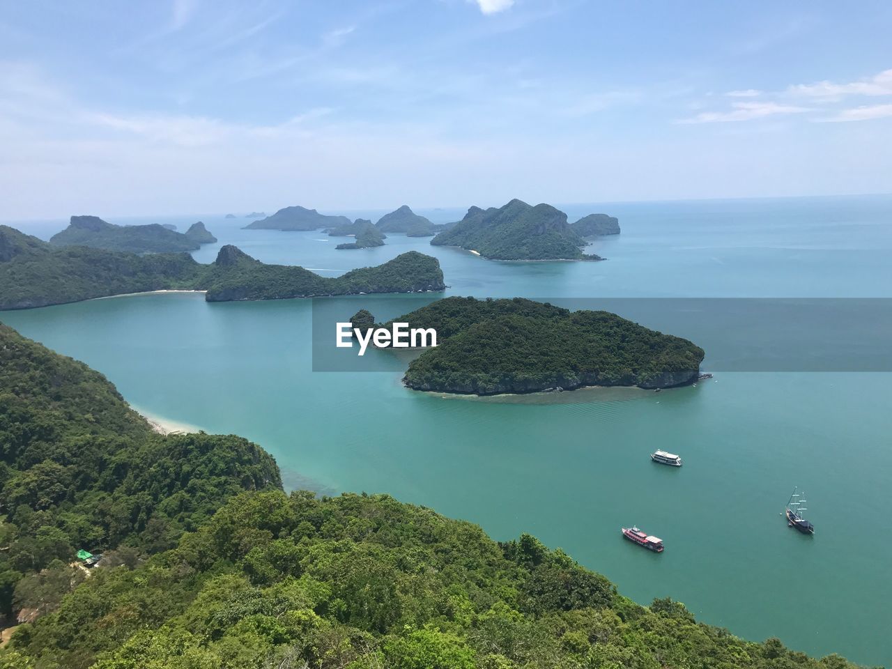 High angle view of beach