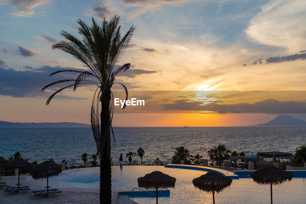 SCENIC VIEW OF SEA DURING SUNSET