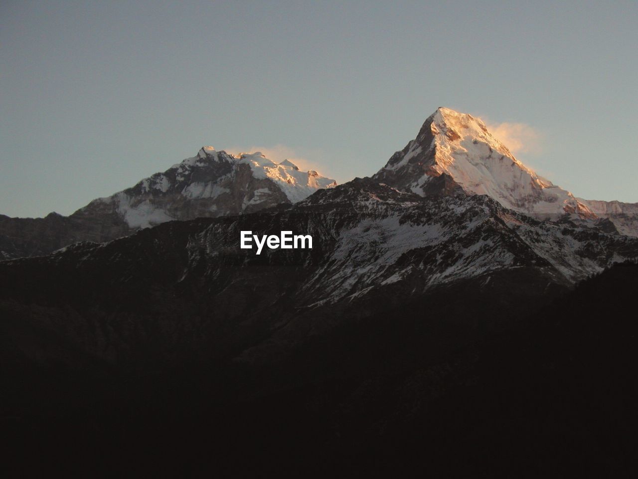 View of snowcapped mountains