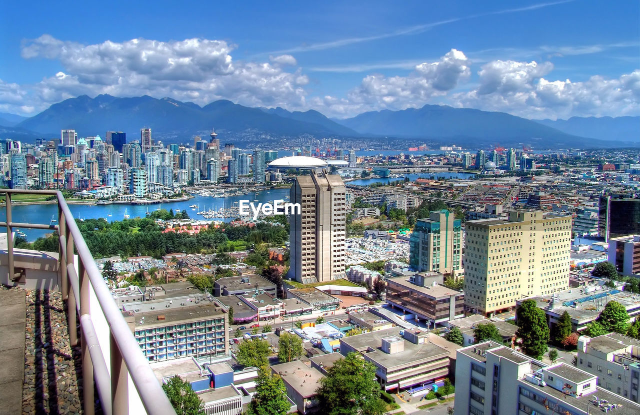 High angle view of cityscape